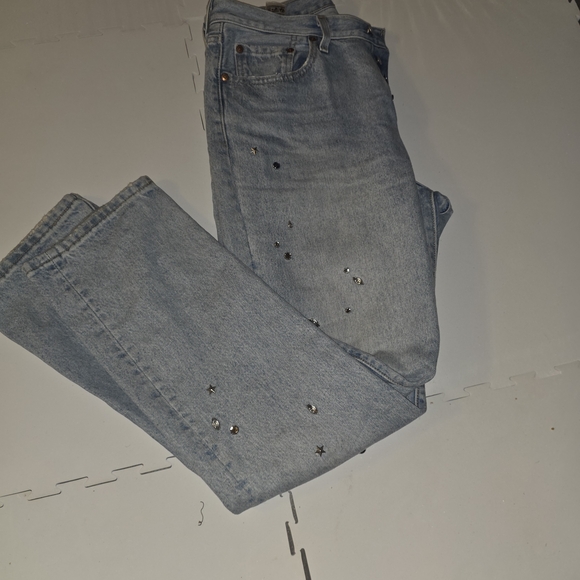 Levi's  501 Premium Straight Leg Jeans with Embellishments - Picture 3 of 11